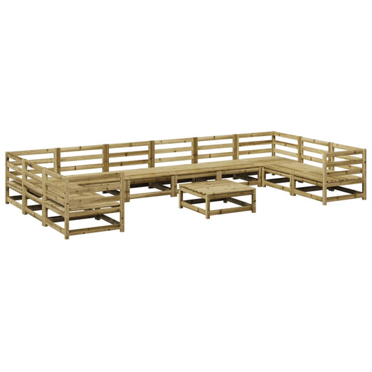 11 Piece Garden Sofa Set Impregnated Wood Pine 11 Piece Garden Sofa Set Impregnated Wood Pine