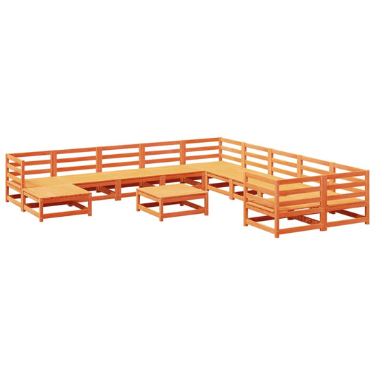 Garden Sofa Set | Wax Brown | Solid Pine Wood | Large | Modular Garden Sofa Set | Wax Brown | Solid Pine Wood | Large | Modular