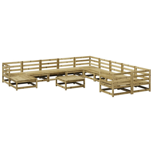 12 Piece Garden Sofa Set Impregnated Wood Pine 12 Piece Garden Sofa Set Impregnated Wood Pine