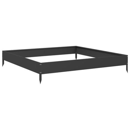 Garden Raised Bed Black 100x100x18.5 cm Steel Garden Raised Bed Black 100x100x18.5 cm Steel