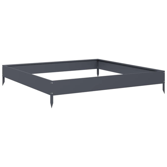 Garden Raised Bed Anthracite 100x100x18.5 cm Steel Garden Raised Bed Anthracite 100x100x18.5 cm Steel