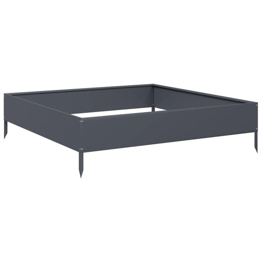 Garden Raised Bed Anthracite 100x100x26 cm Steel Garden Raised Bed Anthracite 100x100x26 cm Steel