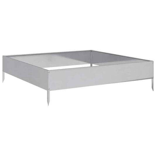 Garden Raised Bed 100x100x26 cm Galvanised Steel Garden Raised Bed 100x100x26 cm Galvanised Steel