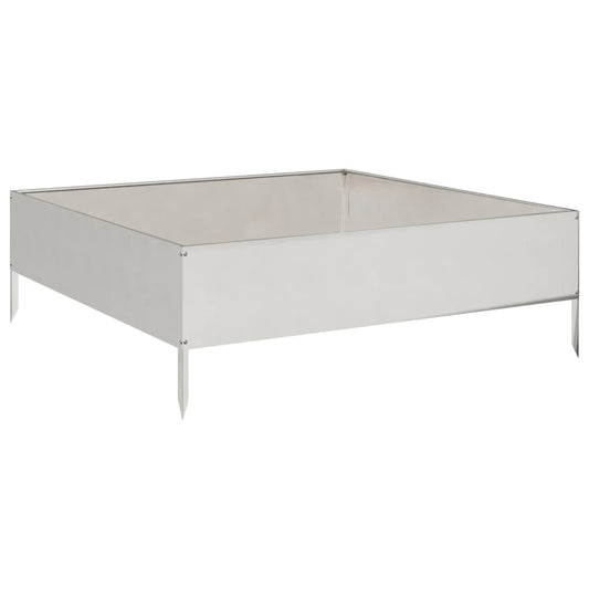 Garden Raised Bed 100x100x33.5 cm Stainless Steel Garden Raised Bed 100x100x33.5 cm Stainless Steel
