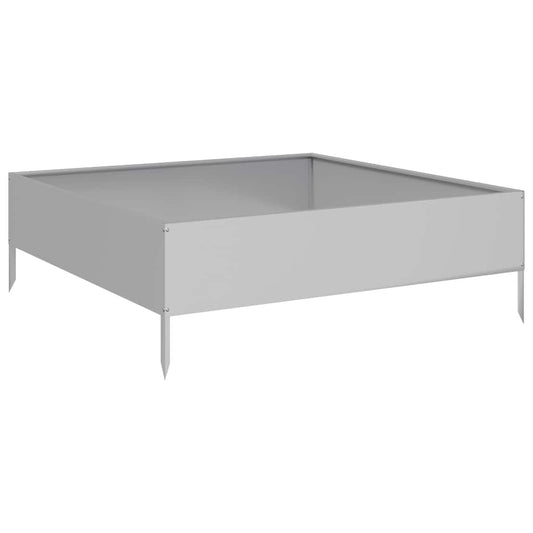 Garden Raised Bed 100x100x33.5 cm Galvanised Steel Garden Raised Bed 100x100x33.5 cm Galvanised Steel