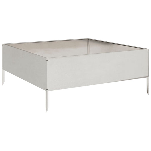 Garden Raised Bed 100x100x41 cm Stainless Steel Garden Raised Bed 100x100x41 cm Stainless Steel