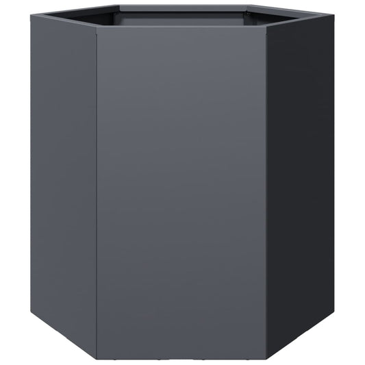 Garden Planter Anthracite Hexagon 46x40x45 cm Steel Garden Planter Anthracite Hexagon 46x40x45 cm Steel