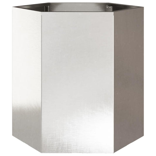 Garden Planter Hexagon 46x40x45 cm Stainless Steel Garden Planter Hexagon 46x40x45 cm Stainless Steel