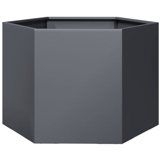 Garden Planter Anthracite Hexagon 69x60x45 cm Steel Garden Planter Anthracite Hexagon 69x60x45 cm Steel