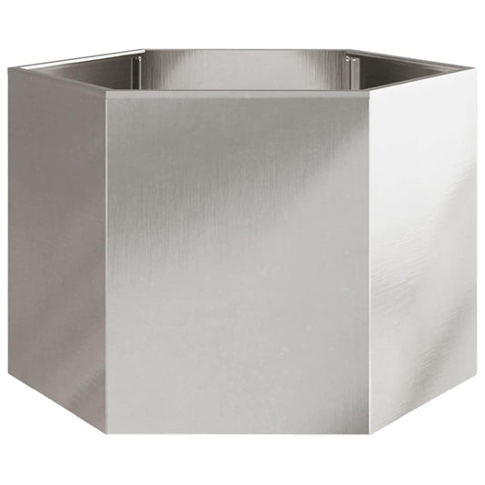 Garden Planter Hexagon 69x60x45 cm Stainless Steel Garden Planter Hexagon 69x60x45 cm Stainless Steel