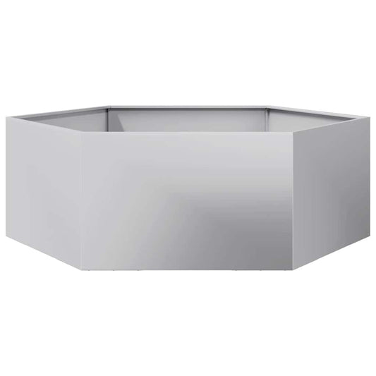 Garden Planter Hexagon 138x120x45 cm Galvanized Steel Garden Planter Hexagon 138x120x45 cm Galvanized Steel