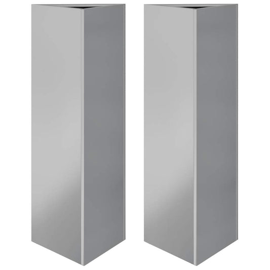 Garden Planters 2 pcs Triangular 30x26x75 cm Galvanized Steel Garden Planters 2 pcs Triangular 30x26x75 cm Galvanized Steel