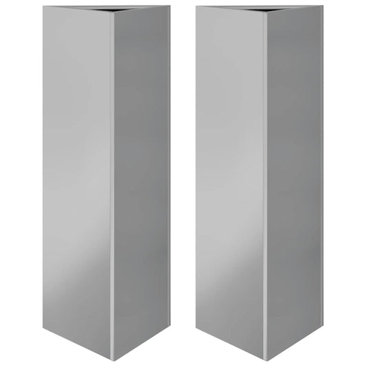 Garden Planters 2 pcs Triangular 30x26x75 cm Galvanized Steel Garden Planters 2 pcs Triangular 30x26x75 cm Galvanized Steel