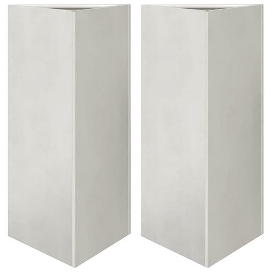 Garden Planters 2 pcs Triangular 40x34.5x75 cm Stainless Steel Garden Planters 2 pcs Triangular 40x34.5x75 cm Stainless Steel