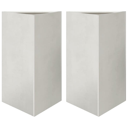 Garden Planters 2 pcs Triangular 50x43x75 cm Stainless Steel Garden Planters 2 pcs Triangular 50x43x75 cm Stainless Steel
