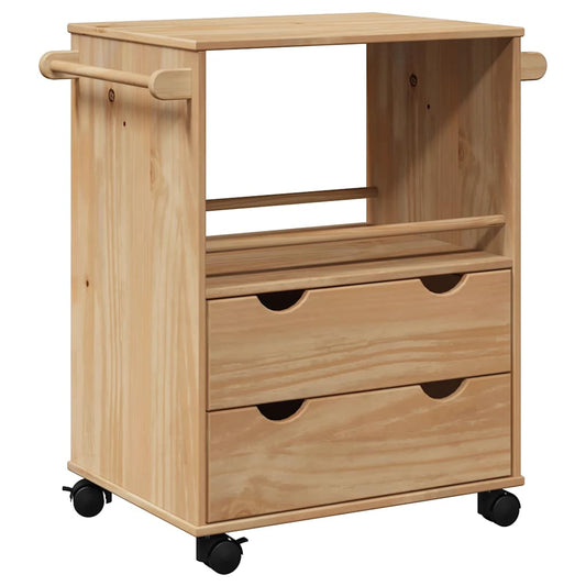 Kitchen Trolley "OTTA" 59x45x80 cm Solid Wood Pine Kitchen Trolley "OTTA" 59x45x80 cm Solid Wood Pine