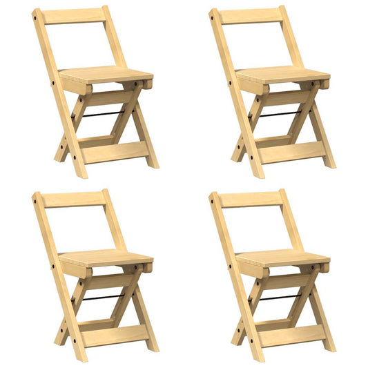 Folding Chairs 4 pcs "Corona" Wax Brown Solid Wood Pine Folding Chairs 4 pcs "Corona" Wax Brown Solid Wood Pine