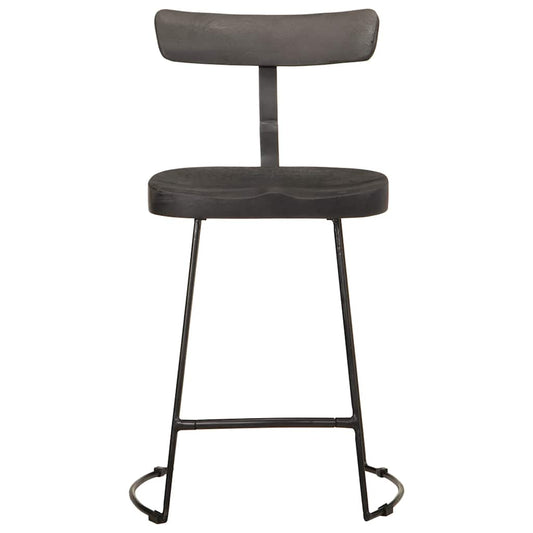 Bar Stools 2 pcs Black 49x43x79 cm Solid Wood Mango Bar Stools 2 pcs Black 49x43x79 cm Solid Wood Mango
