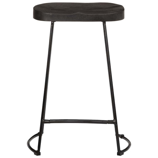 Bar Stools 2 pcs Black 45x40x62 cm Solid Wood Mango Bar Stools 2 pcs Black 45x40x62 cm Solid Wood Mango