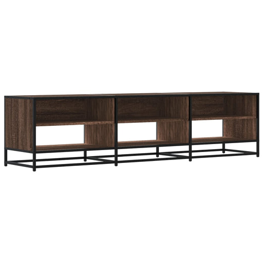 TV Cabinet Brown Oak 180x40x46 cm Engineered Wood TV Cabinet Brown Oak 180x40x46 cm Engineered Wood