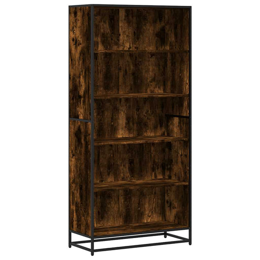 Bookcase Smoked Oak 80,5x35x170,5 cm Engineered Wood Bookcase Smoked Oak 80,5x35x170,5 cm Engineered Wood