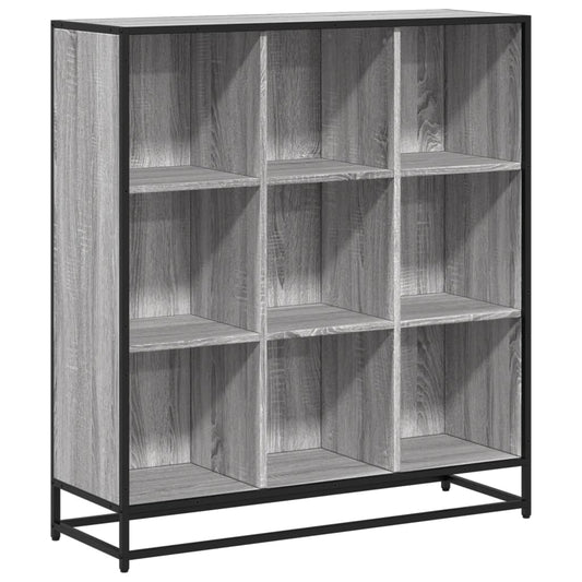 Bookcase Grey Sonoma 97,5x33x107,5 cm Engineered Wood and Metal Bookcase Grey Sonoma 97,5x33x107,5 cm Engineered Wood and Metal
