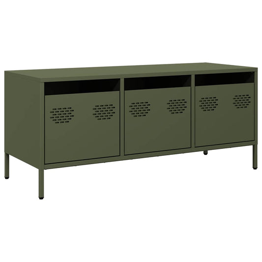 TV Cabinet Olive Green 101.5x39x43.5 cm Cold-rolled Steel TV Cabinet Olive Green 101.5x39x43.5 cm Cold-rolled Steel