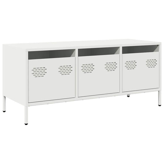 TV Cabinet White 101,5x39x43,5 cm Cold-rolled Steel TV Cabinet White 101,5x39x43,5 cm Cold-rolled Steel