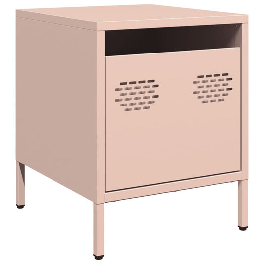 Bedside Cabinet Pink 35x39x43,5 cm Steel Bedside Cabinet Pink 35x39x43,5 cm Steel