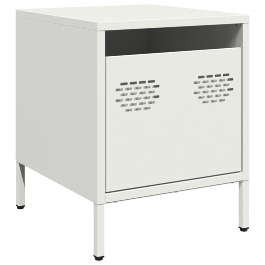 Bedside Cabinet White 35x39x43.5 cm Steel Bedside Cabinet White 35x39x43.5 cm Steel
