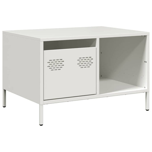 Coffee Table White 68.5x50x43.5 cm Cold-rolled Steel Coffee Table White 68.5x50x43.5 cm Cold-rolled Steel