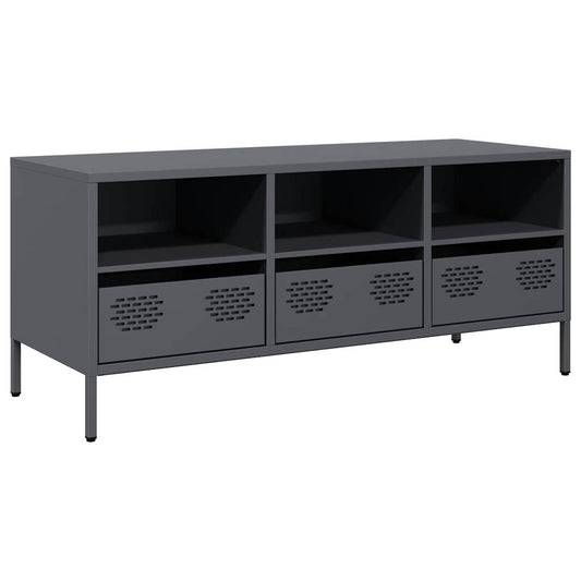 TV Cabinet Anthracite 101,5x39x43,5 cm Cold-rolled Steel TV Cabinet Anthracite 101,5x39x43,5 cm Cold-rolled Steel