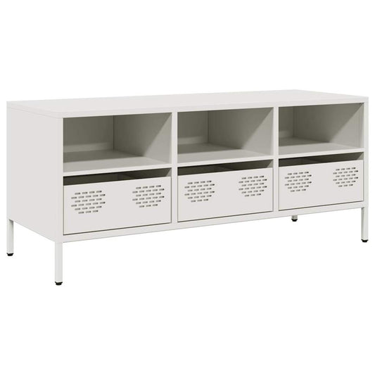 TV Cabinet White 101,5x39x43,5 cm Cold-rolled Steel TV Cabinet White 101,5x39x43,5 cm Cold-rolled Steel