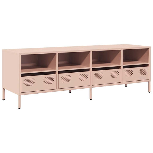 TV Cabinet Pink 135x39x43.5 cm Cold-rolled Steel TV Cabinet Pink 135x39x43.5 cm Cold-rolled Steel