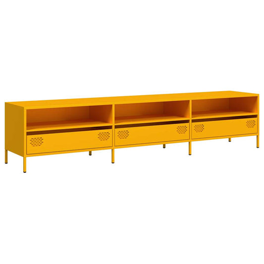 TV Cabinet Mustard Yellow 202x39x43,5 cm Cold-rolled Steel TV Cabinet Mustard Yellow 202x39x43,5 cm Cold-rolled Steel