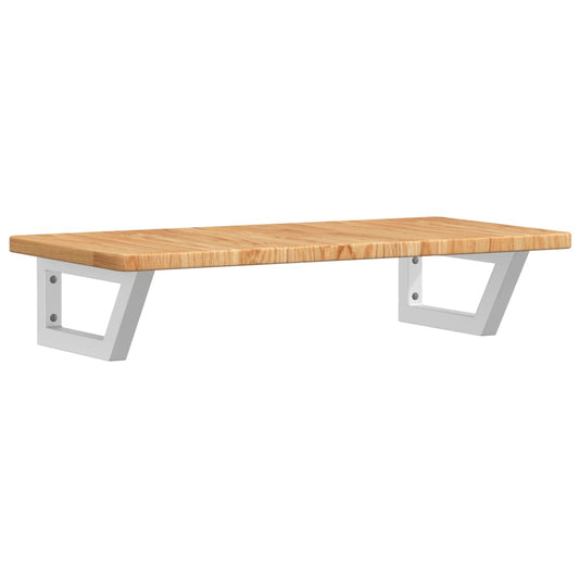 Basin Shelf Wall Mounted Steel and Solid Wood Oak Basin Shelf Wall Mounted Steel and Solid Wood Oak