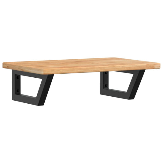 Basin Shelf Wall Mounted Steel and Solid Wood Oak Basin Shelf Wall Mounted Steel and Solid Wood Oak