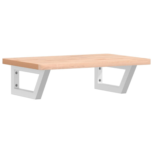 Basin Shelf Wall Mounted Steel and Solid Wood Beech Basin Shelf Wall Mounted Steel and Solid Wood Beech