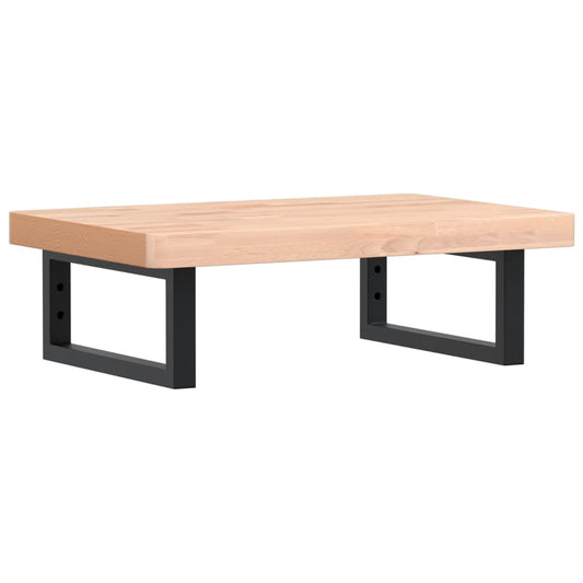 Basin Shelf Wall Mounted Steel and Solid Wood Beech Basin Shelf Wall Mounted Steel and Solid Wood Beech