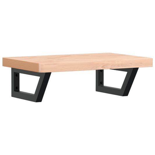 Basin Shelf Wall Mounted Steel and Solid Wood Beech Basin Shelf Wall Mounted Steel and Solid Wood Beech