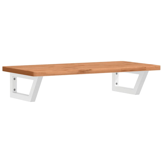 Basin Shelf Wall Mounted Steel and Solid Wood Beech Basin Shelf Wall Mounted Steel and Solid Wood Beech