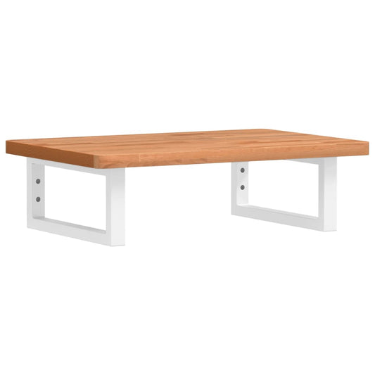 Basin Shelf Wall Mounted Steel and Solid Wood Beech Basin Shelf Wall Mounted Steel and Solid Wood Beech