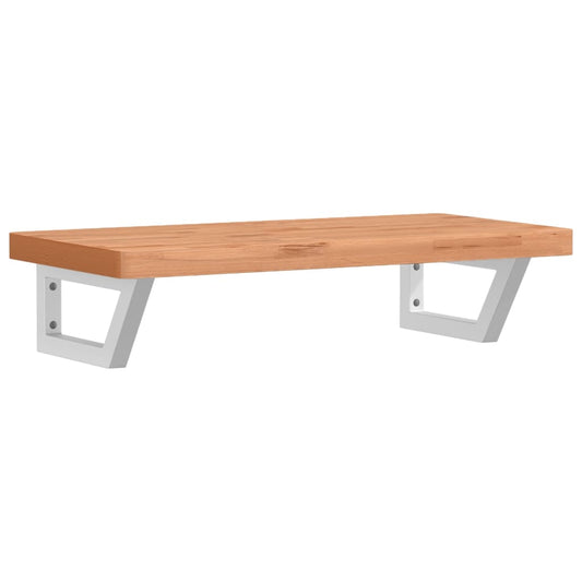 Basin Shelf Wall Mounted Steel and Solid Wood Beech Basin Shelf Wall Mounted Steel and Solid Wood Beech
