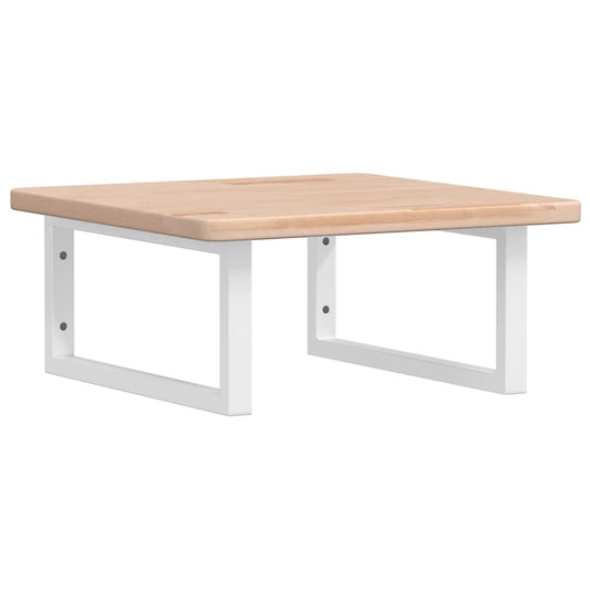 Basin Shelf Wall Mounted Steel and Solid Wood Oak Basin Shelf Wall Mounted Steel and Solid Wood Oak