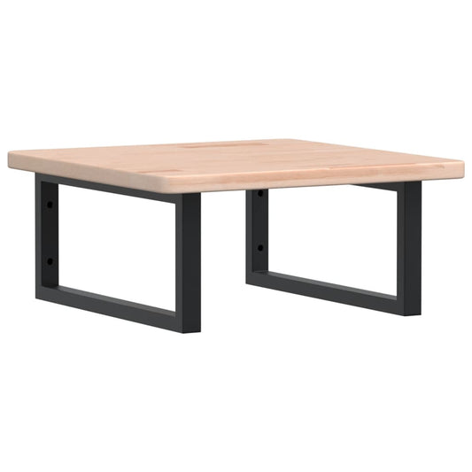Basin Shelf Wall Mounted Steel and Solid Wood Oak Basin Shelf Wall Mounted Steel and Solid Wood Oak