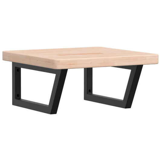 Basin Shelf Wall Mounted Steel and Solid Wood Oak Basin Shelf Wall Mounted Steel and Solid Wood Oak