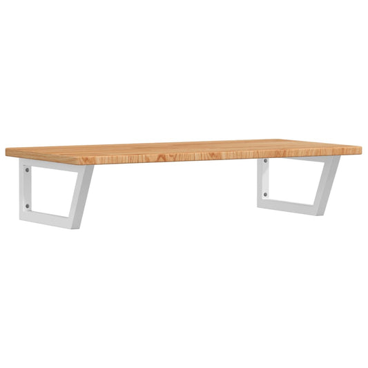 Basin Shelf Wall Mounted Steel and Solid Wood Oak Basin Shelf Wall Mounted Steel and Solid Wood Oak