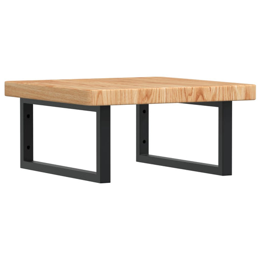 Basin Shelf Wall Mounted Steel and Solid Wood Oak Basin Shelf Wall Mounted Steel and Solid Wood Oak