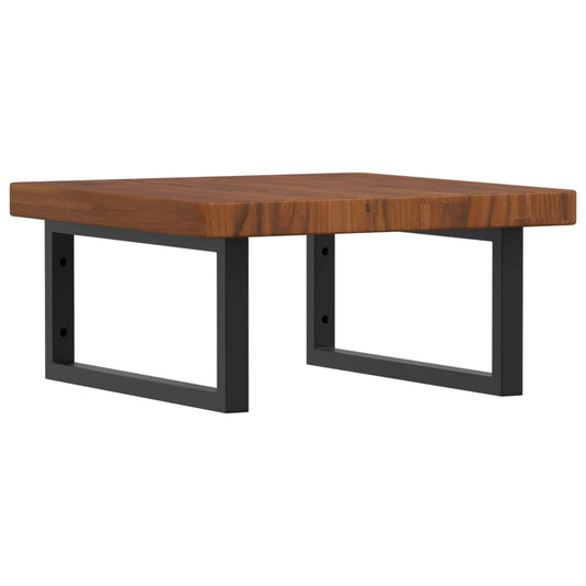 Basin Shelf Wall Mounted Steel and Solid Wood Oak Basin Shelf Wall Mounted Steel and Solid Wood Oak