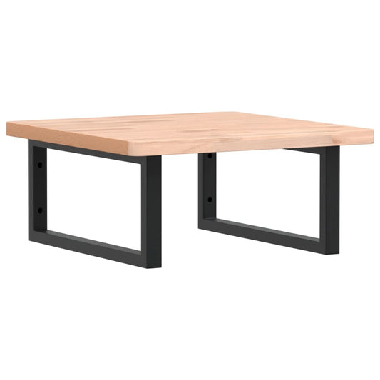 Basin Shelf Wall Mounted Steel and Solid Wood Beech Basin Shelf Wall Mounted Steel and Solid Wood Beech